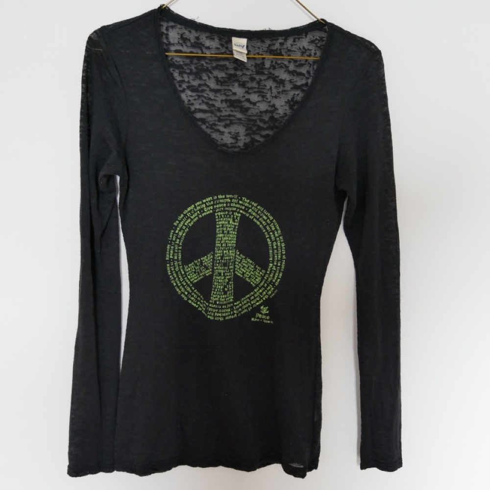 Peace Sign Long Sleeve Shirt